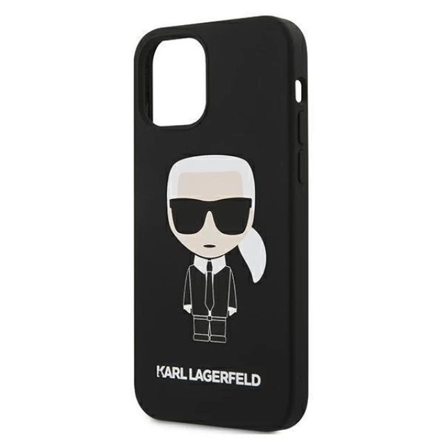 Чехол Karl Lagerfeld Silicone Iconic для iPhone 12 Pro Max Black (KLHCP12LSLFKBK)