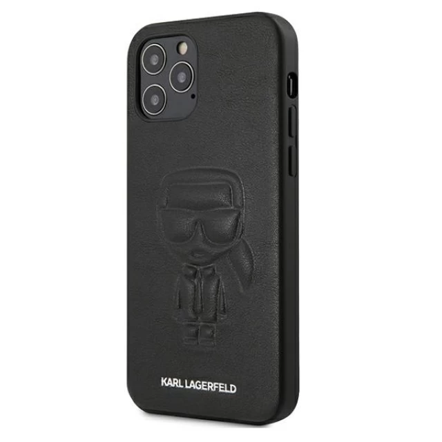 Чохол Karl Lagerfeld Karl Ikonik Outline для iPhone 12 | 12 Pro Black (KLHCP12MPCUIKBK)