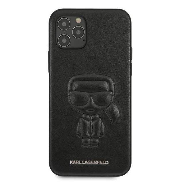 Чохол Karl Lagerfeld Karl Ikonik Outline для iPhone 12 | 12 Pro Black (KLHCP12MPCUIKBK)