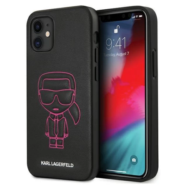 Чохол Karl Lagerfeld Karl Iconic Outline для iPhone 12 mini Pink (KLHCP12SPCUIKPI)