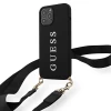 Чохол Guess Silicone Printed Logo Strap для iPhone 12 | 12 Pro Black (GUHCP12MPUSTCRBK)