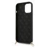 Чехол Guess Silicone Printed Logo Strap для iPhone 12 | 12 Pro Black (GUHCP12MPUSTCRBK)