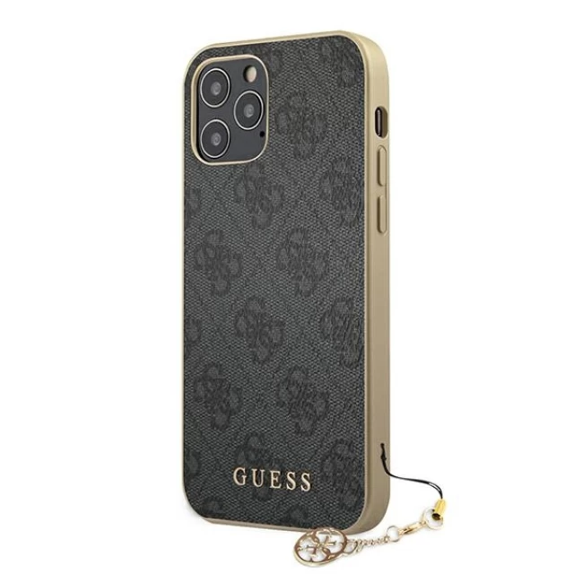 Чехол Guess 4G Charms Collection для iPhone 12 Pro Max Grey (GUHCP12LGF4GGR)