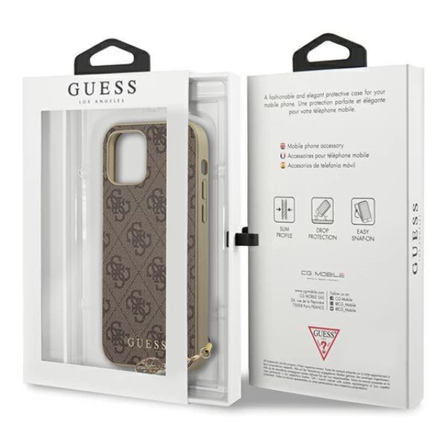 Чохол Guess Charms Collection для iPhone 12 mini Brown (GUHCP12SGF4GBR)