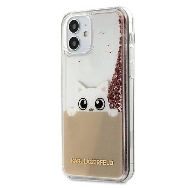 Чехол Karl Lagerfeld Peek a Boo для iPhone 12 mini Pink Gold (KLHCP12SPABGNU)