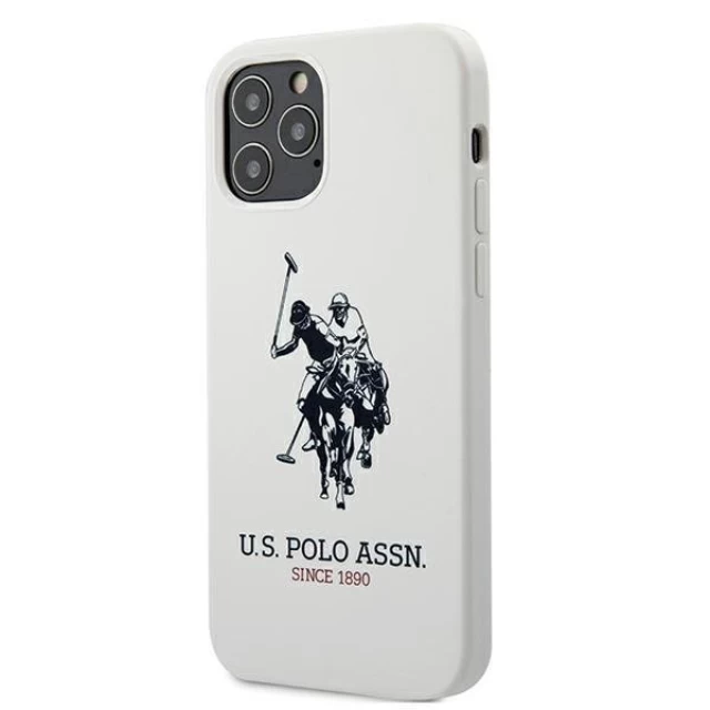 Чохол U.S. Polo Assn Silicone Collection для iPhone 12 | 12 Pro White (USHCP12MSLHRWH)