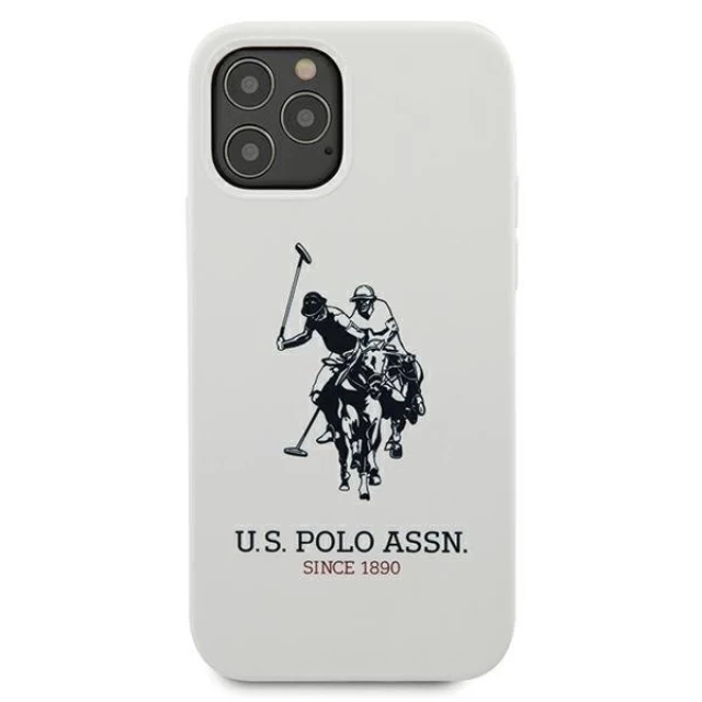 Чохол U.S. Polo Assn Silicone Collection для iPhone 12 | 12 Pro White (USHCP12MSLHRWH)