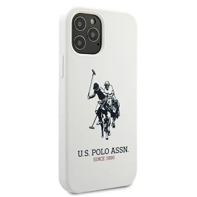 Чохол U.S. Polo Assn Silicone Collection для iPhone 12 | 12 Pro White (USHCP12MSLHRWH)