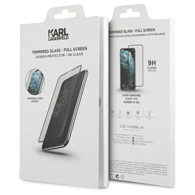 Защитное стекло Karl Lagerfeld Magic Logo для iPhone 12 | 12 Pro Transparent (KLSPP12MTR)
