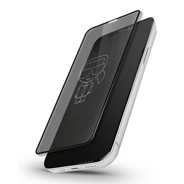 Захисне скло Karl Lagerfeld Magic Logo для iPhone 12 Pro Max Transparent (KLSPP12LTR)