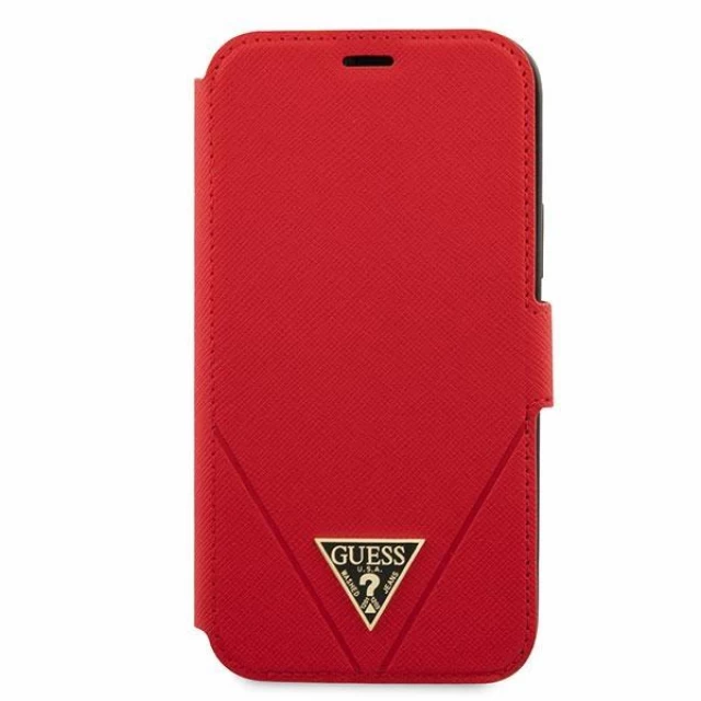 Чехол Guess Saffiano для iPhone 12 mini Red (GUFLBKP12SVSATMLRE)