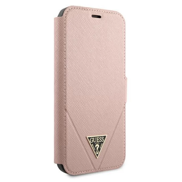 Чехол Guess Saffiano для iPhone 12 mini Pink (GUFLBKP12SVSATMLPI)