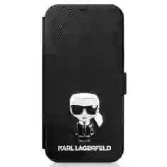 Чохол Karl Lagerfeld Saffiano Iconic Metal для iPhone 12 mini Black (KLFLBKP12SIKMSBK)
