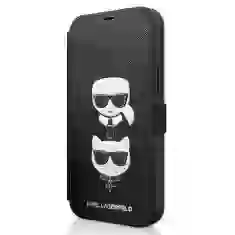 Чехол Karl Lagerfeld Saffiano Iconic Karl and Choupette для iPhone 12 mini Black (KLFLBKP12SSAKICKCBK)