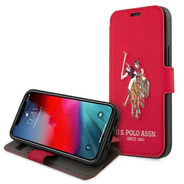Чехол U.S. Polo Assn Embroidery Collection для iPhone 12 mini Red (USFLBKP12SPUGFLRE)