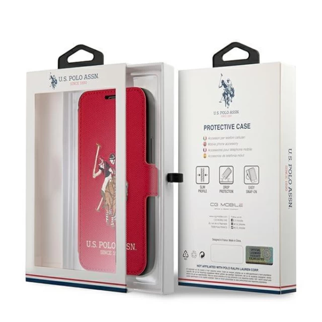 Чехол U.S. Polo Assn Embroidery Collection для iPhone 12 | 12 Pro Red (USFLBKP12MPUGFLRE)