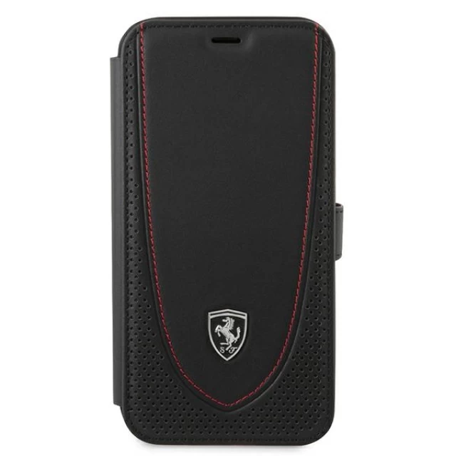 Чехол-книжка Ferrari для iPhone 12 Pro Max Off Track Perforated Black (FEOGOFLBKP12LBK)