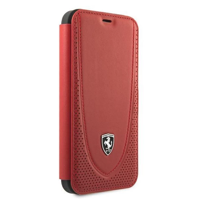 Чехол-книжка Ferrari для iPhone 12 | 12 Pro Off Track Perforated Red (FEOGOFLBKP12MRE)