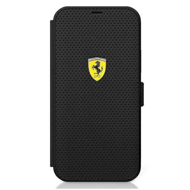 Чехол-книжка Ferrari для iPhone 12 mini Off Track Perforated Black (FESPEFLBKP12SBK)