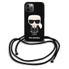 Чохол Karl Lagerfeld Silicone Cord Iconic для iPhone 12 | 12 Pro Black (KLHCP12MWOSLFKBK)