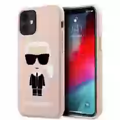 Чехол Karl Lagerfeld Silicone Iconic для iPhone 12 mini Pink (KLHCP12SSLFKPI)