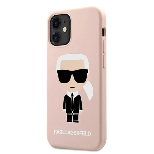 Чехол Karl Lagerfeld Silicone Iconic для iPhone 12 mini Pink (KLHCP12SSLFKPI)