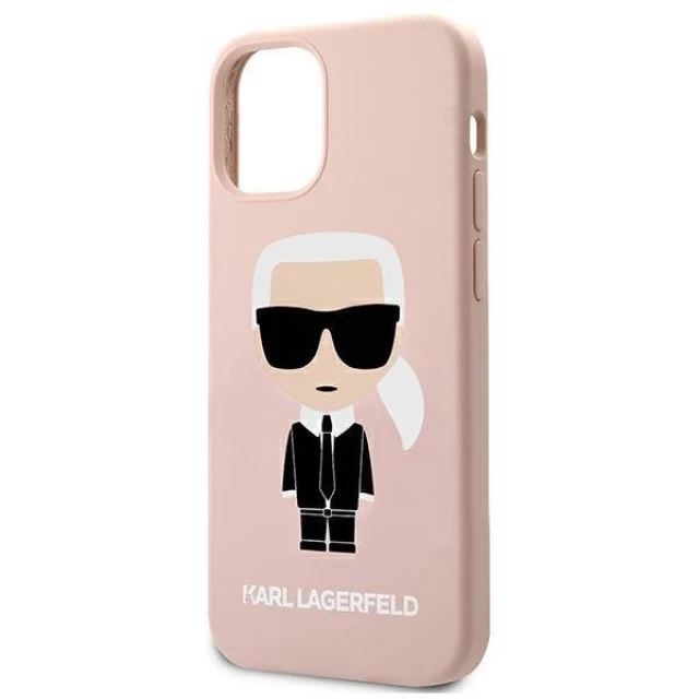 Чохол Karl Lagerfeld Silicone Iconic для iPhone 12 mini Pink (KLHCP12SSLFKPI)