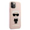 Чохол Karl Lagerfeld Silicone Iconic для iPhone 12 | 12 Pro Light Pink (KLHCP12MSLFKPI)