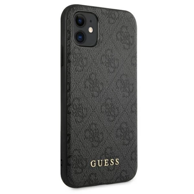 Чохол Guess 4G Metal Gold Logo для iPhone 11 Grey (GUHCN61G4GFGR)