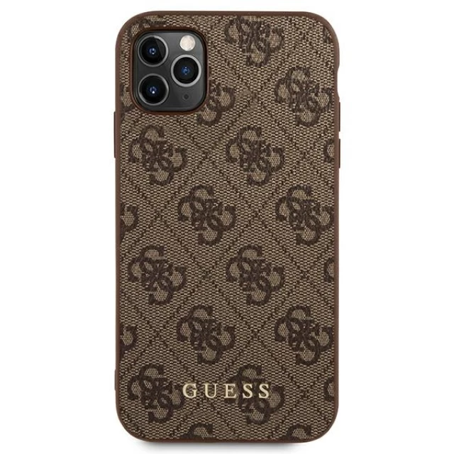 Чохол Guess 4G Metal Gold Logo для iPhone 11 Pro Brown (GUHCN58G4GFBR)