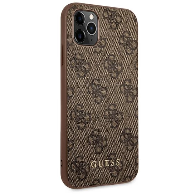 Чохол Guess 4G Metal Gold Logo для iPhone 11 Pro Brown (GUHCN58G4GFBR)