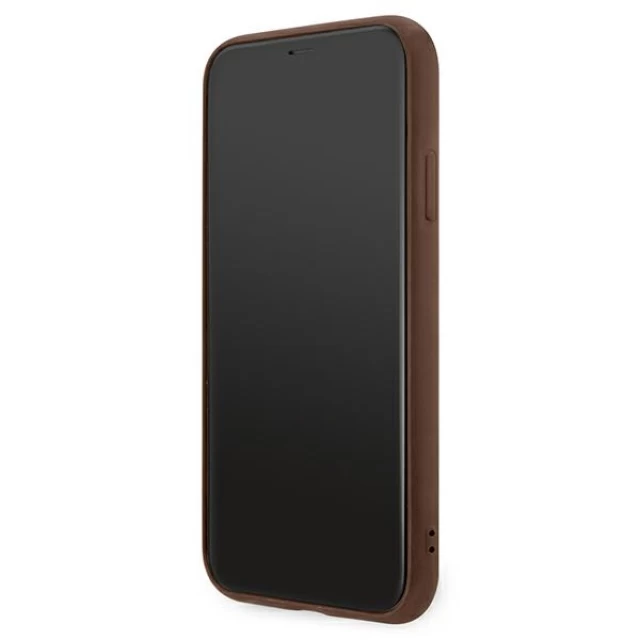 Чехол Guess 4G Metal Gold Logo для iPhone 11 Pro Max Brown (GUHCN65G4GFBR)