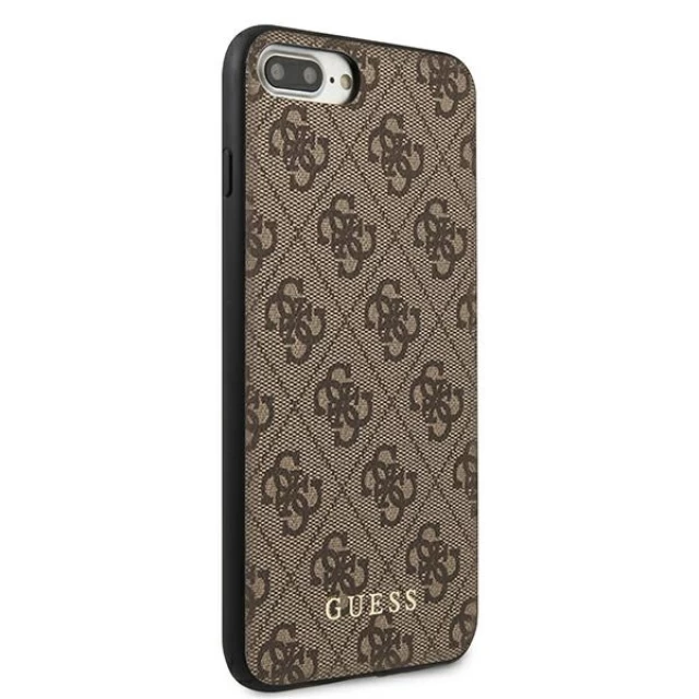 Чехол Guess 4G Metal Gold Logo для iPhone 7/8 Plus Brown (GUHCI8LG4GFBR)