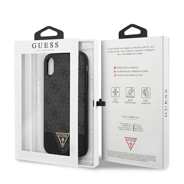 Чехол Guess 4G Triangle Collection для iPhone XR Grey (GUHCI61PU4GHBK)