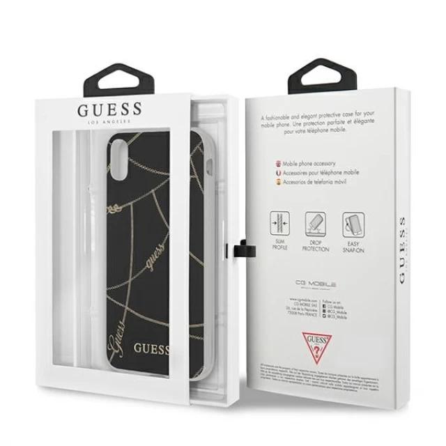 Чохол Guess Gold Chain Collection для iPhone XR Black (GUHCI61PCUCHBK)