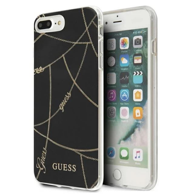 Чехол Guess Gold Chain Collection для iPhone 7/8 Plus Black (GUHCI8LPCUCHBK)