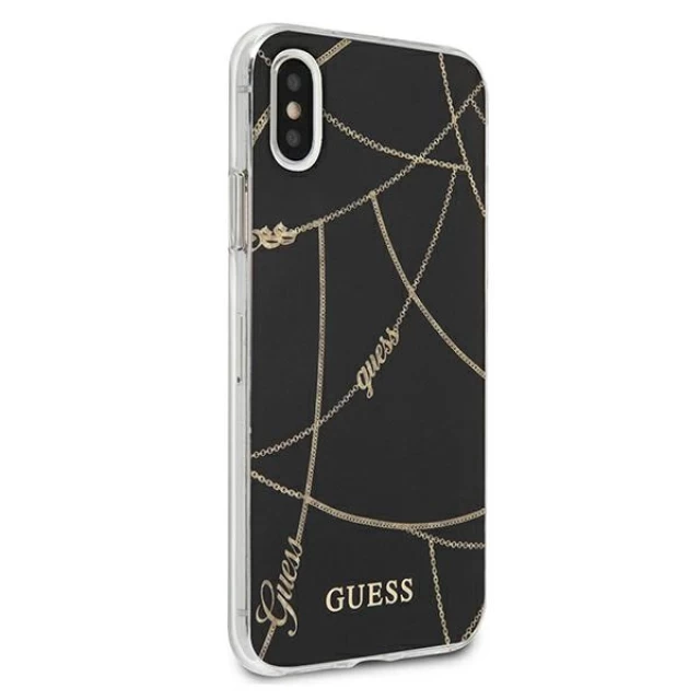 Чехол Guess Gold Chain Collection для iPhone X | XS Black (GUHCPXPCUCHBK)