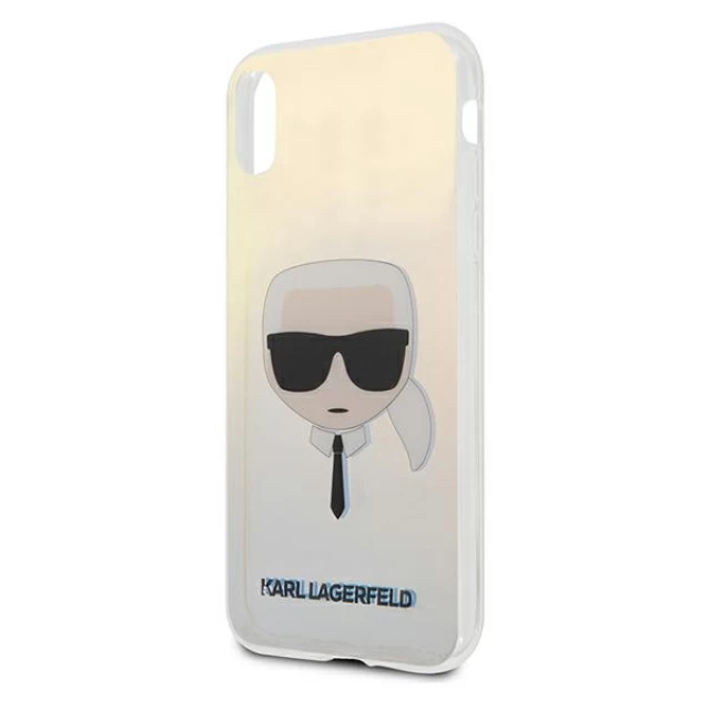 Чехол Karl Lagerfeld Iridescent Karl's Head для iPhone X | XS Multicolor (KLHCPXPCKHML)