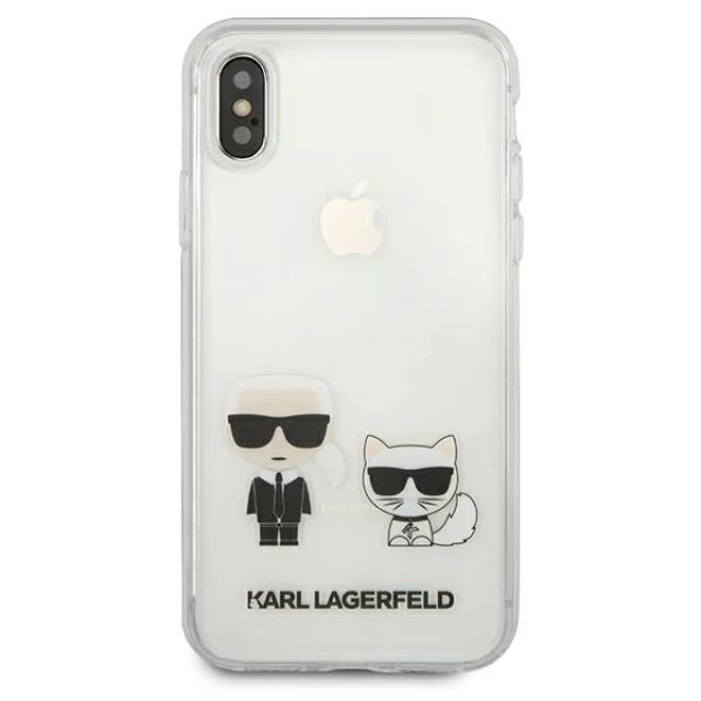 Чехол Karl Lagerfeld Karl & Choupette для iPhone X | XS Transparent (KLHCPXCKTR)