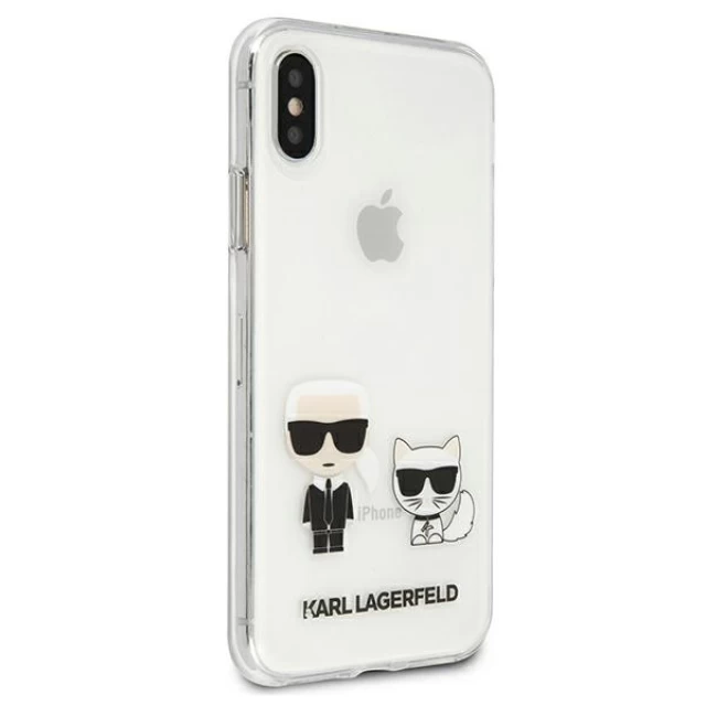 Чехол Karl Lagerfeld Karl & Choupette для iPhone X | XS Transparent (KLHCPXCKTR)
