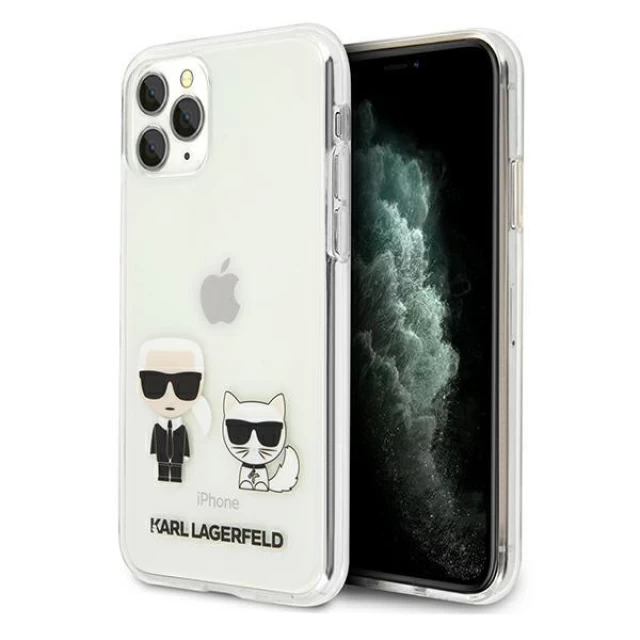 Чехол Karl Lagerfeld Karl and Choupette для iPhone 11 Pro Max Transparent (KLHCN65CKTR)