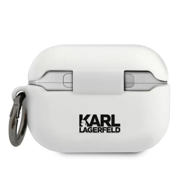 Чохол Karl Lagerfeld Silicone Iconic для AirPods Pro White (KLACAPSILGLWH)