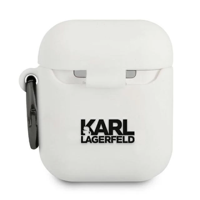 Чохол Karl Lagerfeld Silicone Choupette для AirPods 2/1 White (KLACA2SILCHWH)