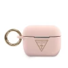 Чехол Guess Silicone Triangle Logo Collection для AirPods Pro Pink (GUACAPLSTLPI)