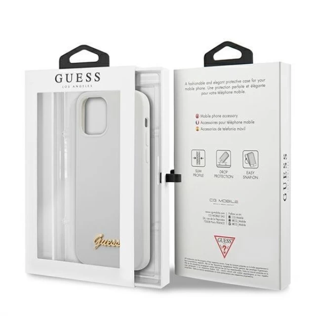 Чохол Guess Metal Logo Script для iPhone 12 Pro Max White (GUHCP12LLSLMGWH)