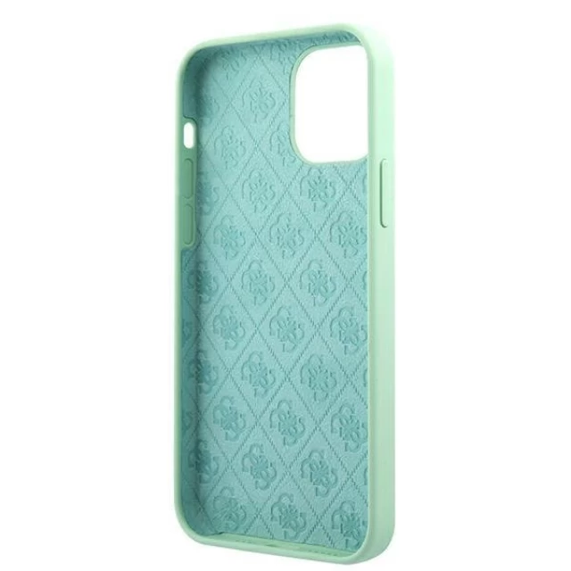 Чохол Guess Metal Logo Script для iPhone 12 Pro Max Green (GUHCP12LLSLMGGN)