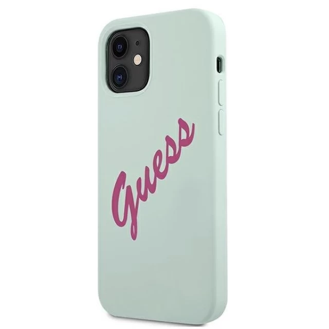 Чехол Guess Vintage Silicone Case для iPhone 12 mini Blue (GUHCP12SLSVSBF)