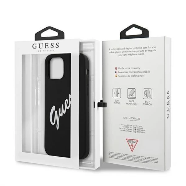Чехол Guess Vintage Silicone Case для iPhone 12 mini White (GUHCP12SLSVSBW)