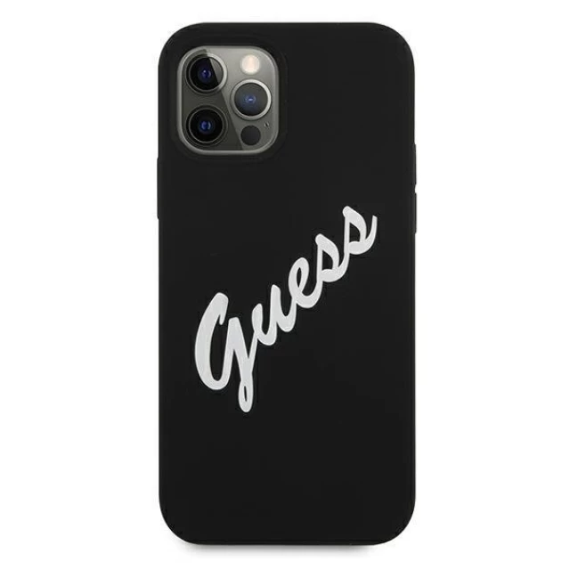 Чехол Guess Vintage Silicone Case для iPhone 12 Pro Max White (GUHCP12LLSVSBW)