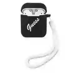 Чехол Guess Silicone Vintage для AirPods 2/1 Black (GUACA2LSVSBW)